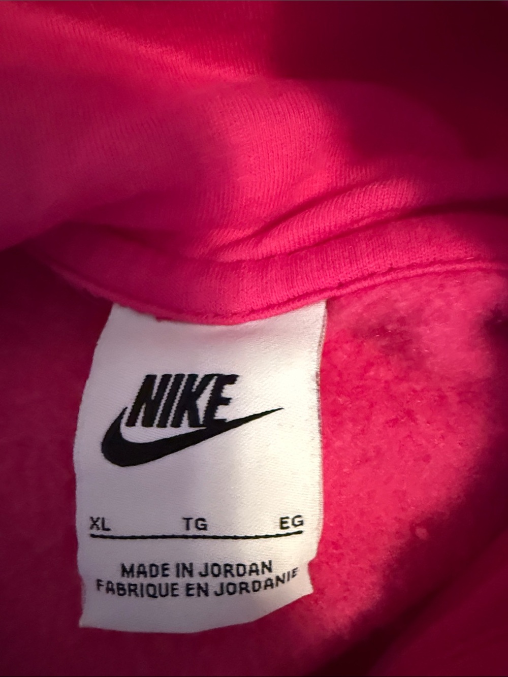 Nike Bright Pink Hoodie with White Swoosh - Picture 3 of 3